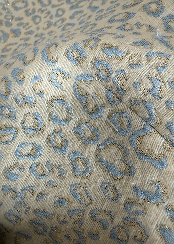 Kadın Mavi Etek ve Desenli Ceket Takım abiye etek ceket - Görsel 7