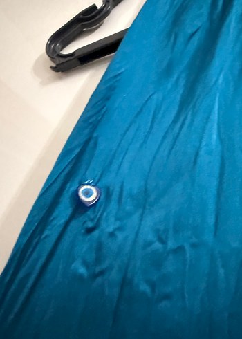 Zara halter yaka mavi elbise saten S beden - Görsel 9