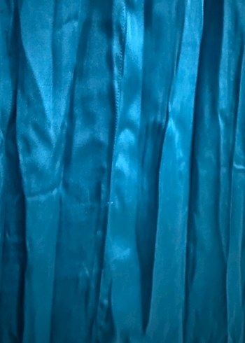 Zara halter yaka mavi elbise saten S beden - Görsel 6