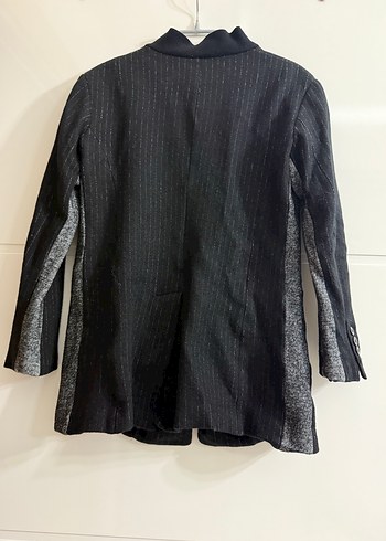 Siyah Kadın Midi Blazer kaban ceket network - Görsel 2