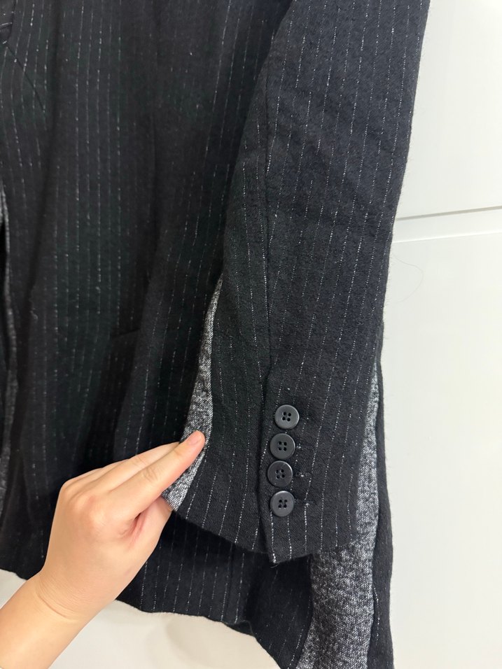 Siyah Kadın Midi Blazer kaban ceket network - Görsel 3