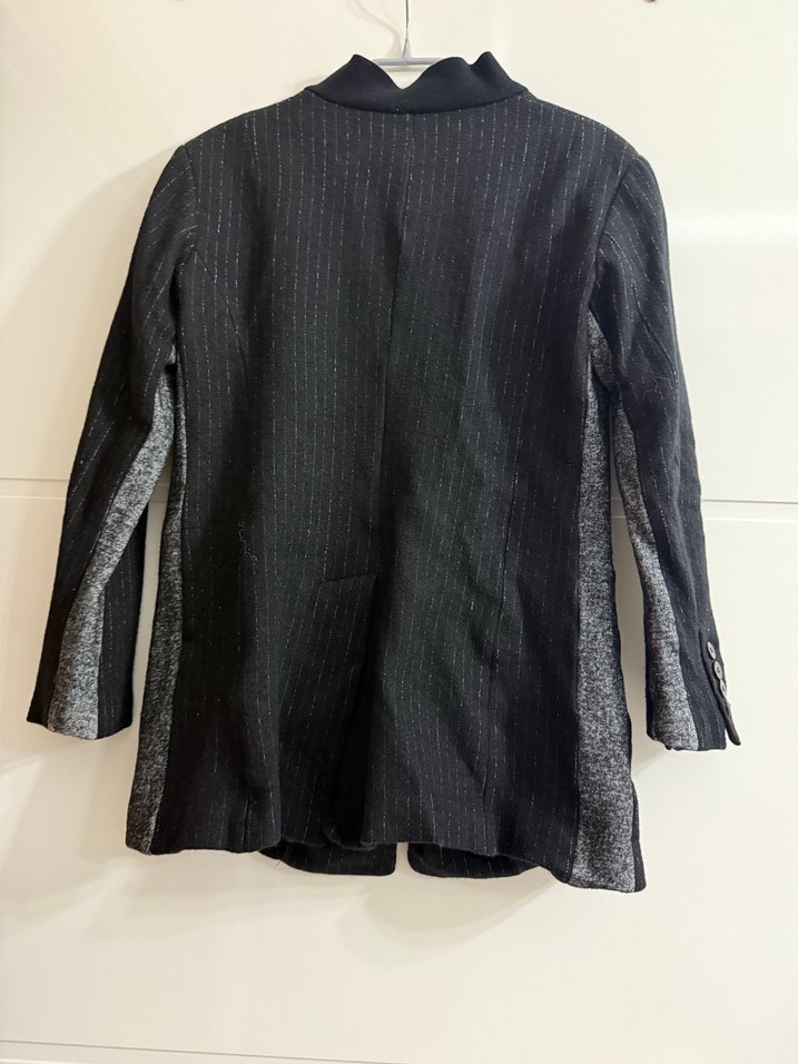 Siyah Kadın Midi Blazer kaban ceket network - Görsel 2