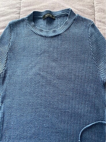 Trendyol & Milla Mavi crop uzun kol s beden