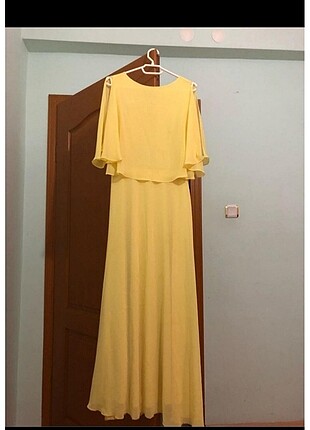 Sarı uzun elbise 