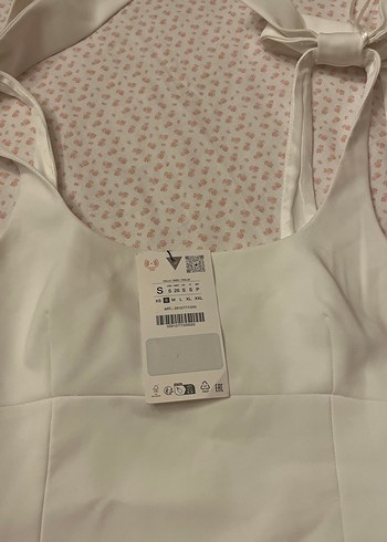 Zara Beyaz Straplez Kadın Midi bluz