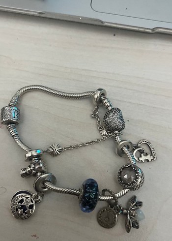 Bohem Gri Mavi Boncuklu Kadın Bileklik