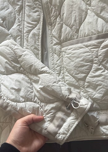Zara Düğmeli Beyaz Kadın Keten Ceket