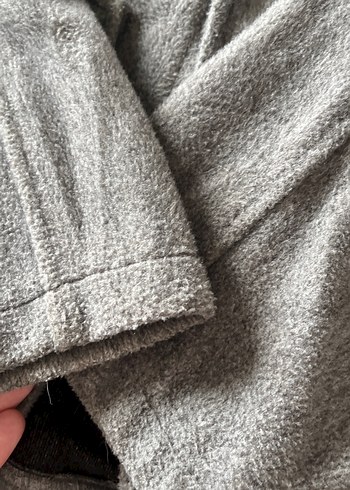 Gri Düğmeli Kadın Ceket - Görsel 4