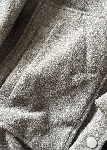 Gri Düğmeli Kadın Ceket - Görsel 5