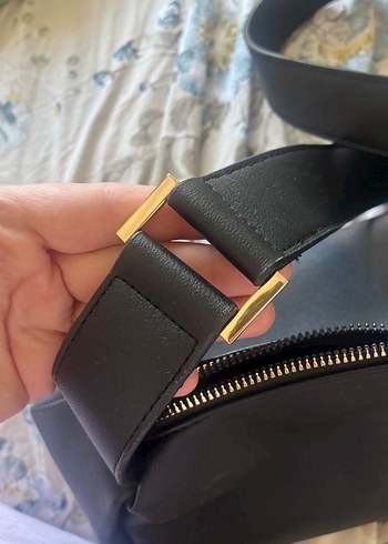 Siyah Deri Fermuarlı Kadın Çanta - Görsel 3