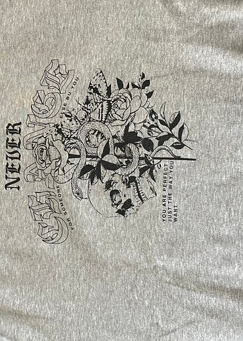 Gri Rock Punk Erkek Sweatshirt - Görsel 3