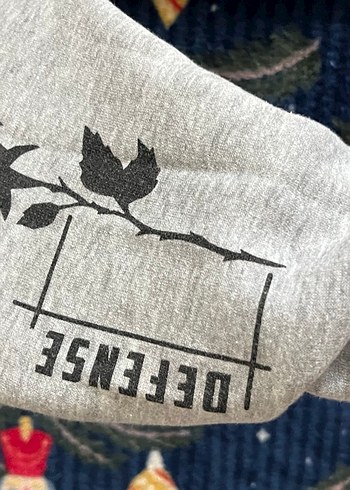 Gri Rock Punk Erkek Sweatshirt - Görsel 5