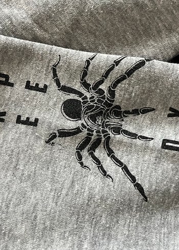 Gri Rock Punk Erkek Sweatshirt - Görsel 2