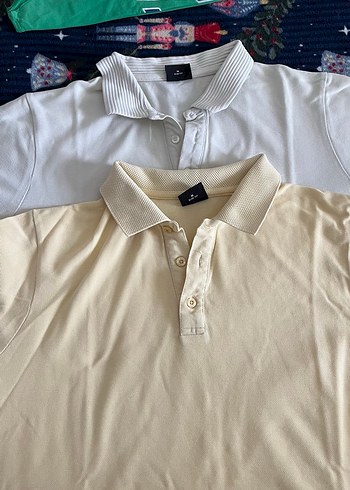 Erkek Pamuklu Düğmeli Polo Tişört l iki tanesi - Görsel 3