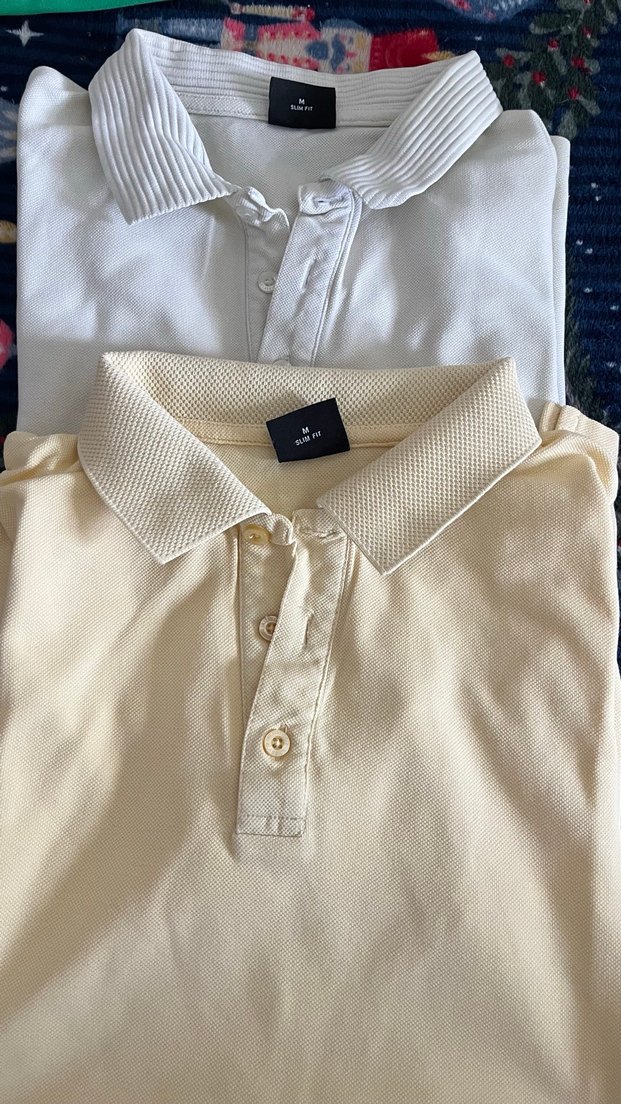 Erkek Pamuklu Düğmeli Polo Tişört l iki tanesi - Görsel 2