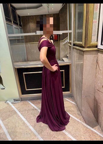 Mürdüm Mor abiye elbise 36/38 - Görsel 3