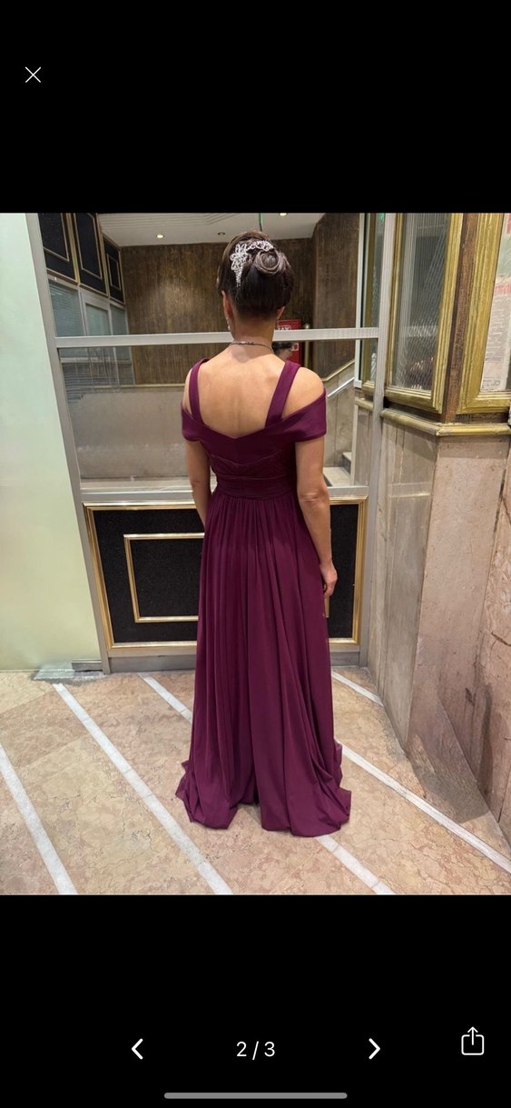 Mürdüm Mor abiye elbise 36/38 - Görsel 2