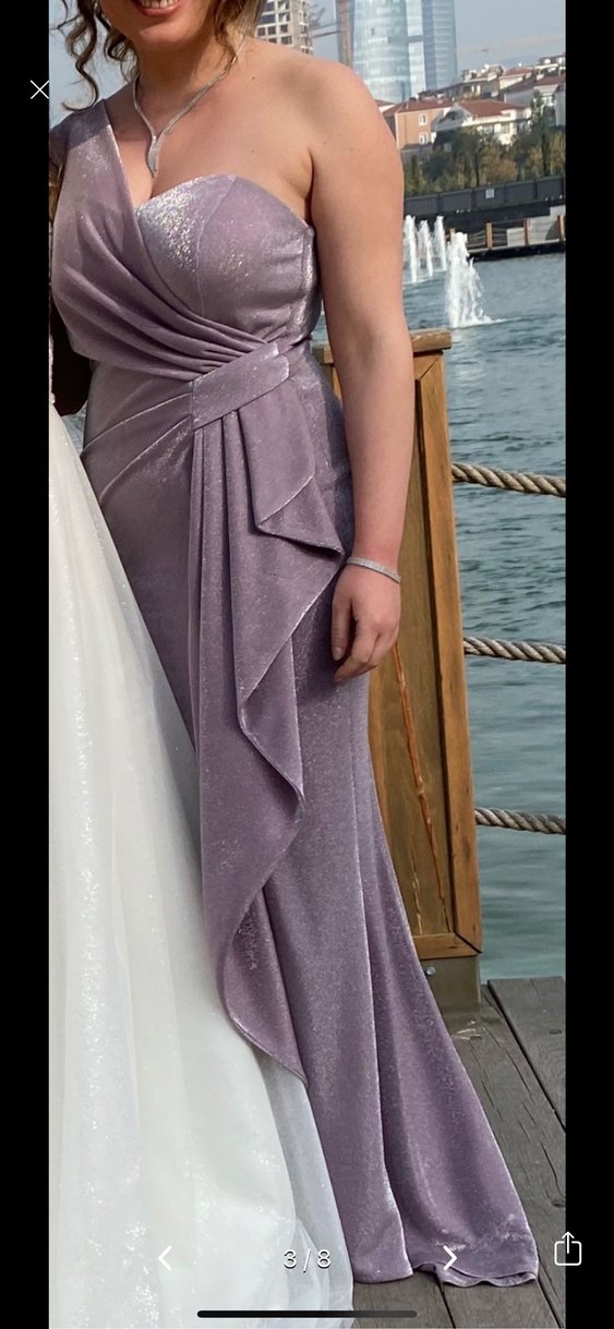 Lila renk abiye 40 beden - Görsel 3