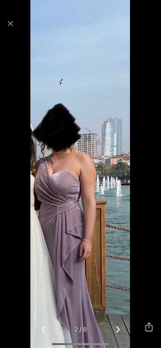 Lila renk abiye 40 beden - Görsel 2