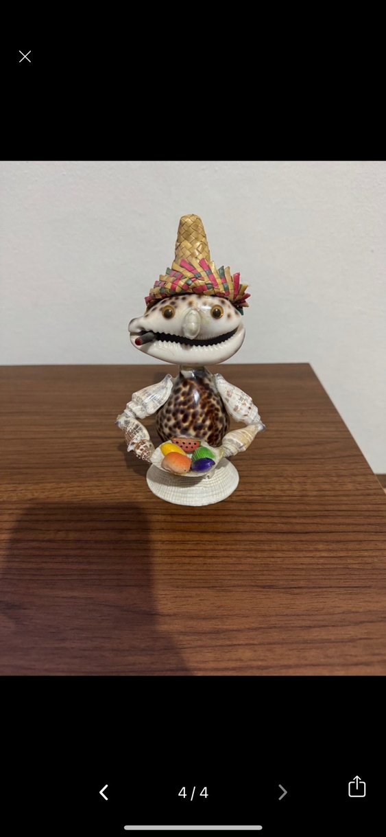 Deniz kabuk adam dekoratif biblo - Görsel 4