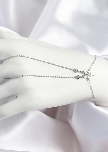 Zincir Detaylı Gold Kadın El Zinciri - Görsel 3