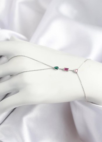 Zincir Detaylı Gold Kadın El Zinciri - Görsel 5