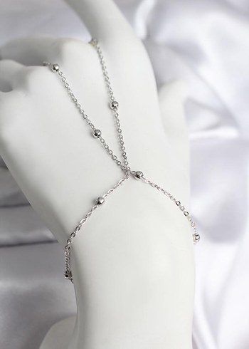 Altın Renk Zincir Detaylı Kadın El Zinciri - Görsel 2