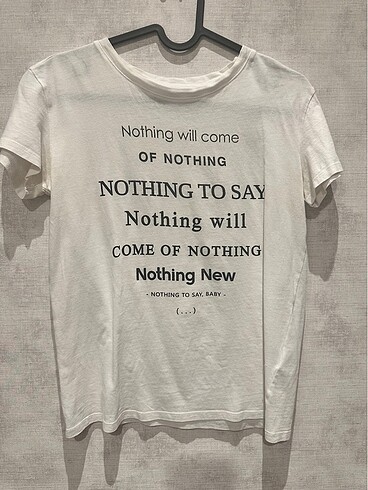 Bershka Xs beyaz yazılı tişört