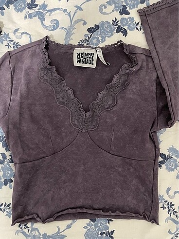 m Beden Mor dantel detay crop