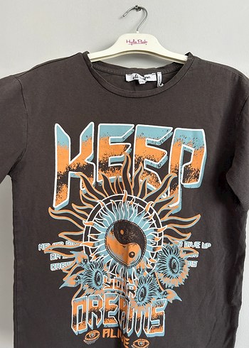 Koton Baskılı Kahverengi Kadın T-shirt