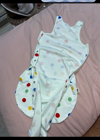 Renkli Puantiyeli Bebek Uyku Tulumu-Kundak - Görsel 2