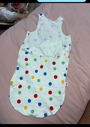 Renkli Puantiyeli Bebek Uyku Tulumu-Kundak - Görsel 3