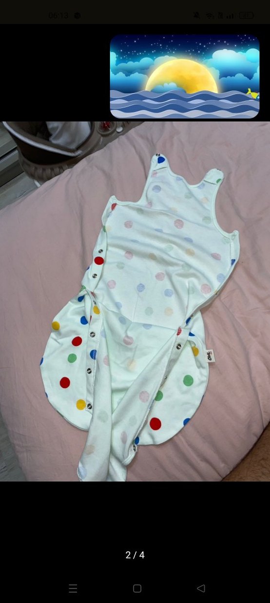 Renkli Puantiyeli Bebek Uyku Tulumu-Kundak - Görsel 2