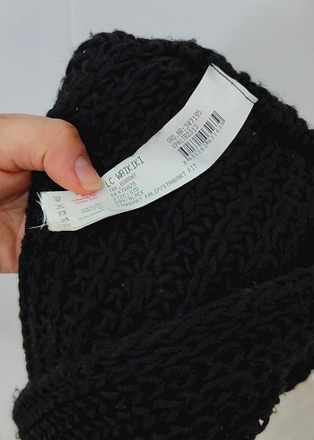 Erkek Siyah Midi Boy Örgü Atkı - Boyunluk - Görsel 2