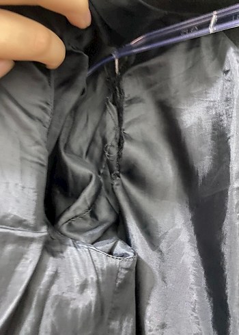 Kadın Siyah Kaşe Kaban - Görsel 7