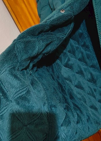 Kadın Yeşil  Mont Midi Boy - Görsel 3