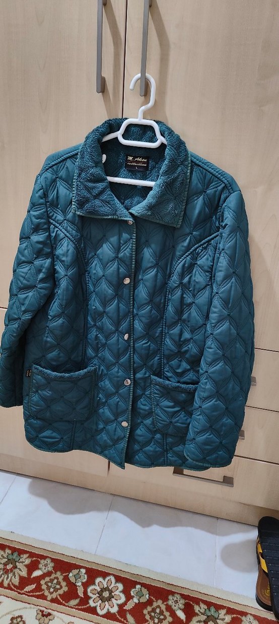 Kadın Yeşil  Mont Midi Boy - Görsel 2