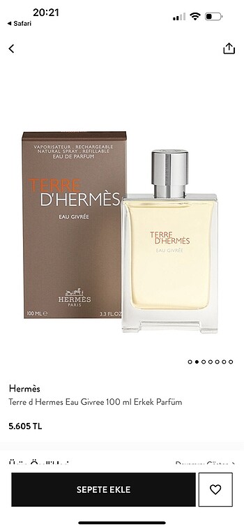 Terre D?Hermes Erkek Parfümü