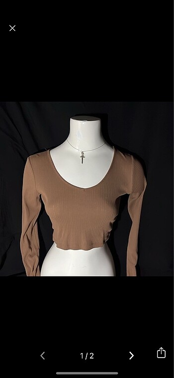 uzun kollu crop bluz