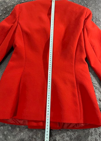 Klasik Kırmızı Kadın Blazer Ceket - Görsel 7