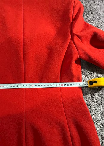 Klasik Kırmızı Kadın Blazer Ceket - Görsel 8