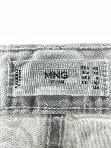 42 Beden beyaz Renk Mango Jean / Kot %70 İndirimli.