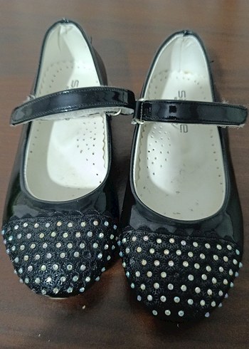 Parlak Siyah incili  Babet Ayakkabı - Görsel 3