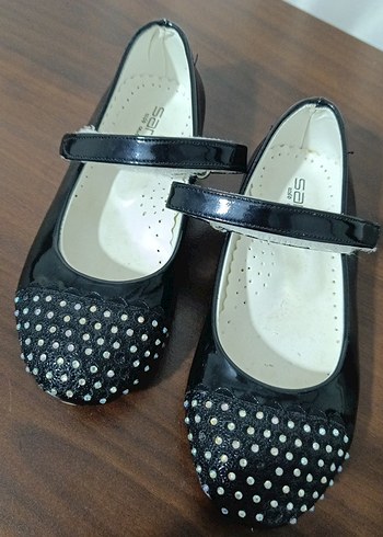 Parlak Siyah incili  Babet Ayakkabı - Görsel 2