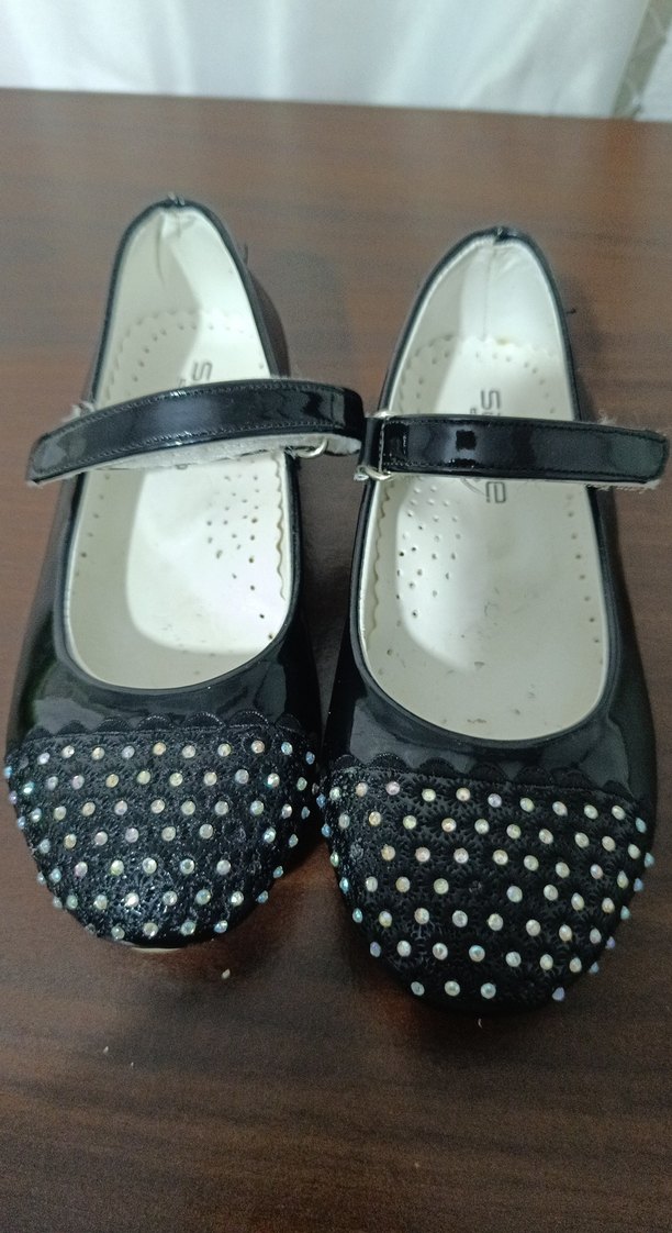 Parlak Siyah incili  Babet Ayakkabı - Görsel 3