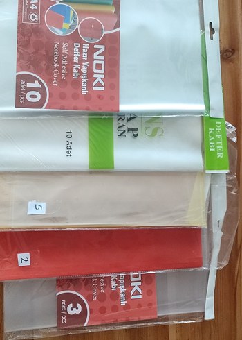 30 ADET ŞEFFAF RENKLİ HAZIR YAPIŞKANLI DEFTER KABI - Görsel 2