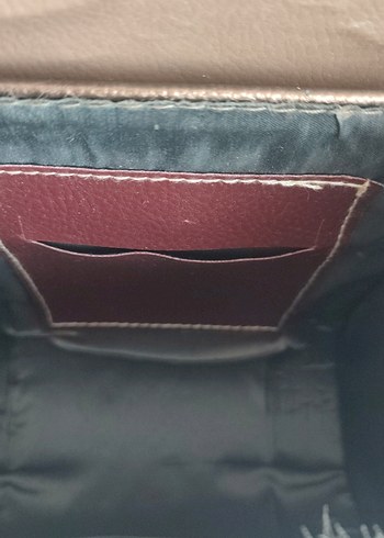 Vintage Desenli Kahverengi Deri Kadın Çanta - Görsel 4