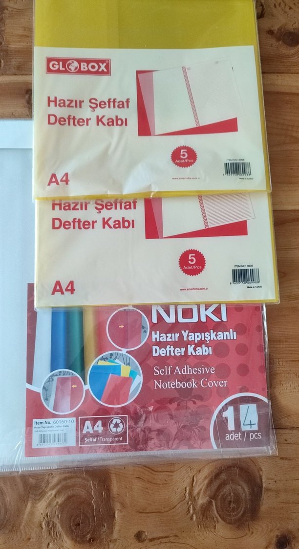 29 ADET HAZIR YAPIŞKANLI ŞEFFAF DEFTER VE KİTAP KABI - Görsel 4