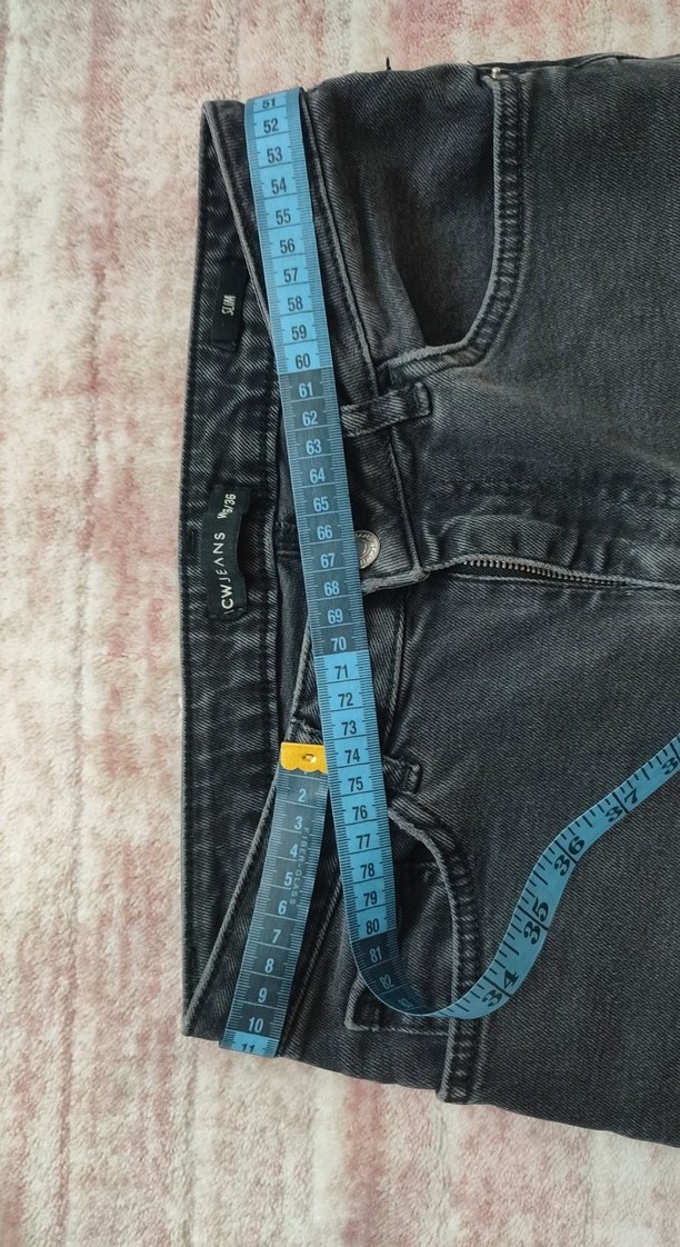 Antrasit Kadın Denim Pantolon - Görsel 4