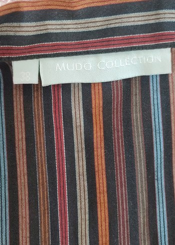 Çizgili Kadın Gömlek, Uzun Kollu, Düğmeli - Görsel 3